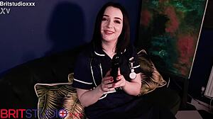 British Nurse Stretches Her Cunt With Fucking Machine In Roleplay Slut Scene