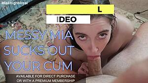 Mia Knight Gives Sloppy Blowjob To Huge Cock, Licking And Sucking Wet