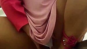 angel lima feels so aroused masturbating publicly on the building stairs, her heart racing with excitement