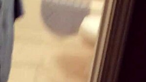 Shy Woman Enjoys A Relaxing Shower Bathing Session