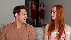 stepsiblings getting into sexual shenanigans with curvy ginger milfs summer and lauren