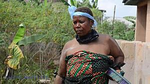 Mad BBW gets fucked hard by lonely guy while picking dirt.