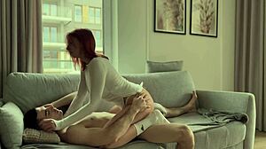 Beautiful girl with big tits enjoys intense ride