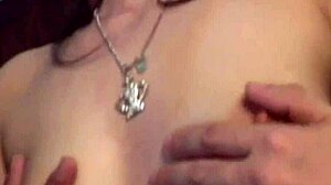 Creampied milf pussy fucked across the bar sucking