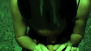 safada sucked me good after the party. crossdressing, transsexual blowjob.