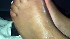 Ebony footjob mov with amateurs in casual session