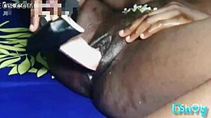 First Time of Fucking a White Cock with Huge Buttplug