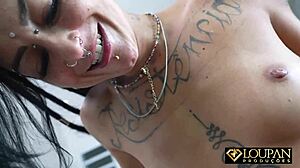 caroleta choking on dick and taking cum in pussy lp productions