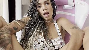 Pretty princess enjoys her toy