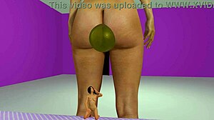 Helga Bubbles Ava With Her Farts In Bondage Lesbian Scene