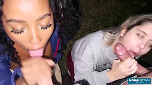 scarlet taylor and busty ebony juliana share dicks in 4some