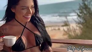 Nothing better than fucking this hot brunette early morning