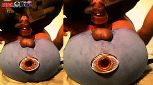 big black dick but used to get fucked in jail now a huge hollow buttplug keeps his asshole wide for you ass monkey 😏