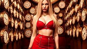 Intense milf cosplay blowjob in horror movie parody