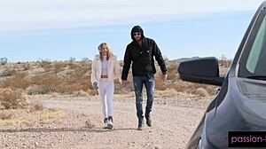 Becky Summers finds a big cock on her hike and brings it home