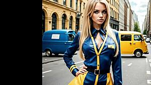 Intense milf cosplay blowjob in horror movie parody