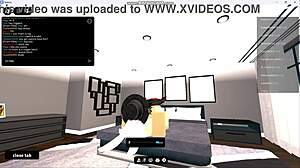 Fucking the gringa prostitute in Roblox condo