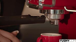 Insatiable blonde Anna Claire Clouds gapes round ass in intriguing anal scene.