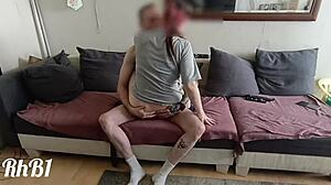 secret games with redhead friend behind the wall 😜