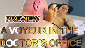 A voyeur peeks into the doctor's office where agarabas and olpr are