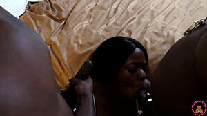 New pornstar fantasy vee in first gangbang with 2 big black dicks 😍