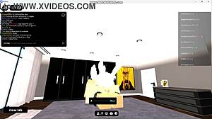 Fucking the gringa prostitute in Roblox condo