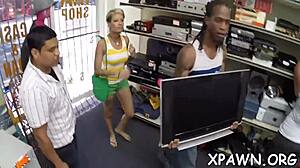 in this amateur hardcore scene, agent 007 performs an intense blowjob on a big cock