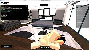 Fucking the gringa prostitute in Roblox condo