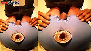 big black dick but used to get fucked in jail now a huge hollow buttplug keeps his asshole wide for you ass monkey 😏