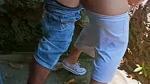 Happy New Year Horny Couples Rough Fucking Behind Abandoned House