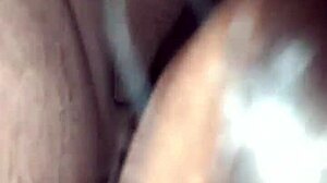 Transsexual sucks young client's pink dick in apartment for sensual encounter.