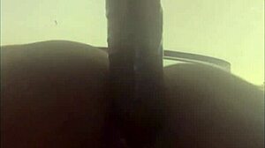 wet ebony pussy gets fucked by dildo solo