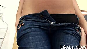 Teen babes enjoy lesbian kissing and pussy play.