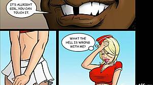 look at that hot interracial orgy in the kitchen with cum on ass!