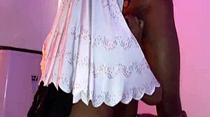 He spreads legs wide and fucks deep with big cock