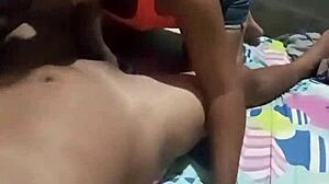 My stepdaughter gives blowjob to go out