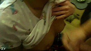 i'm sucking big cock and getting cumshot on my tits pov