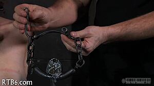 Stormy administers intense caning to the naughty babe in a detailed scene