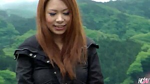 Slutty japanese kai miharu loves outdoor fucking! Cum in mouth awaits!
