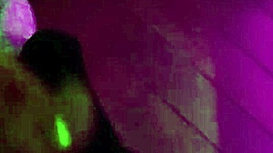 Horny Brunette Slut Jerks Off In Nightclub Toilet Wearing Lingerie