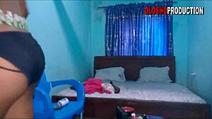 Naughty Stepsister in Bikini Tidying Bedroom