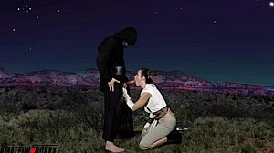 Rey Gets Mesmerized by Jaime Vine in Cosplay Costumes