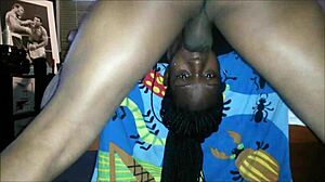 Amateur black gal gets her mouth fucked hard in homemade video