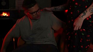 romantic dinner leads to doggystyle sex with cute redhead