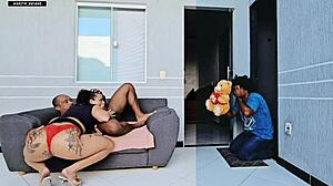 Boyfriend Finds Girlfriend Fucking Brother with Big Cock in Ass