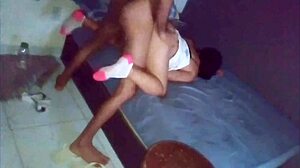 real encounter with two work friends in crossdressing