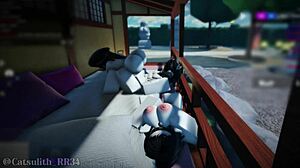 Big Tits Threesome With Follower