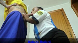 brazil lost the game but i got the argentine girl's ass in red sheer, full video