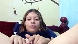 Rich Latina Masturbates with Palette!