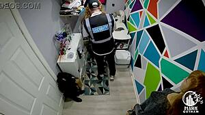 Talula Thomas, shoplifting slut, starts with big tits blowjob